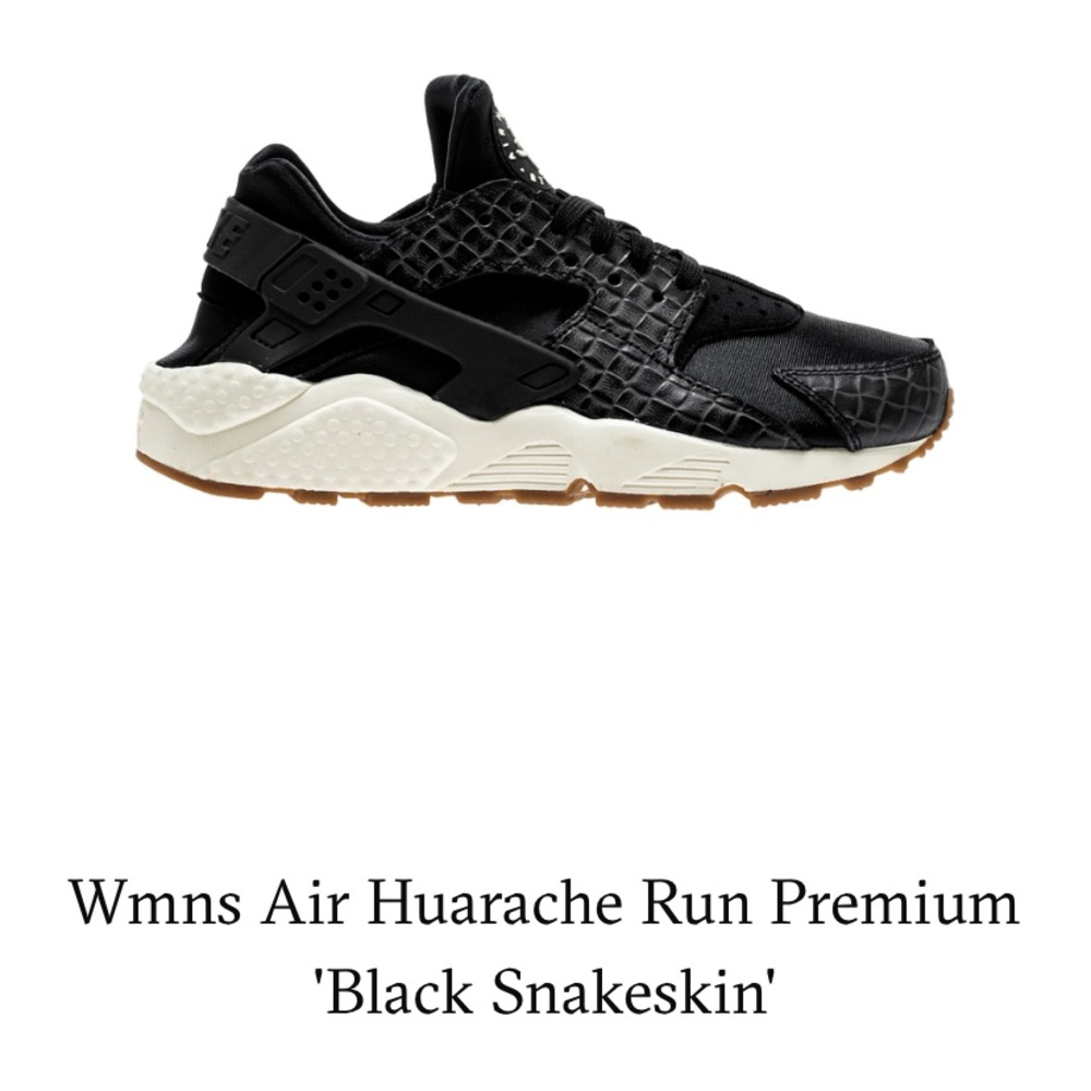 Nike Air Huarache run premium black snakeskin